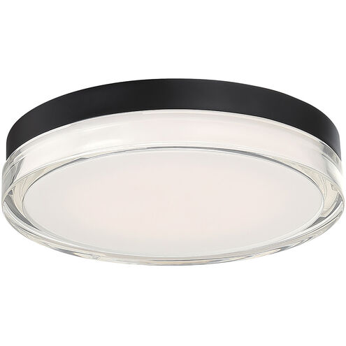 Dot LED 12.13 inch Black Flush Mount Ceiling Light in 3000K, dweLED