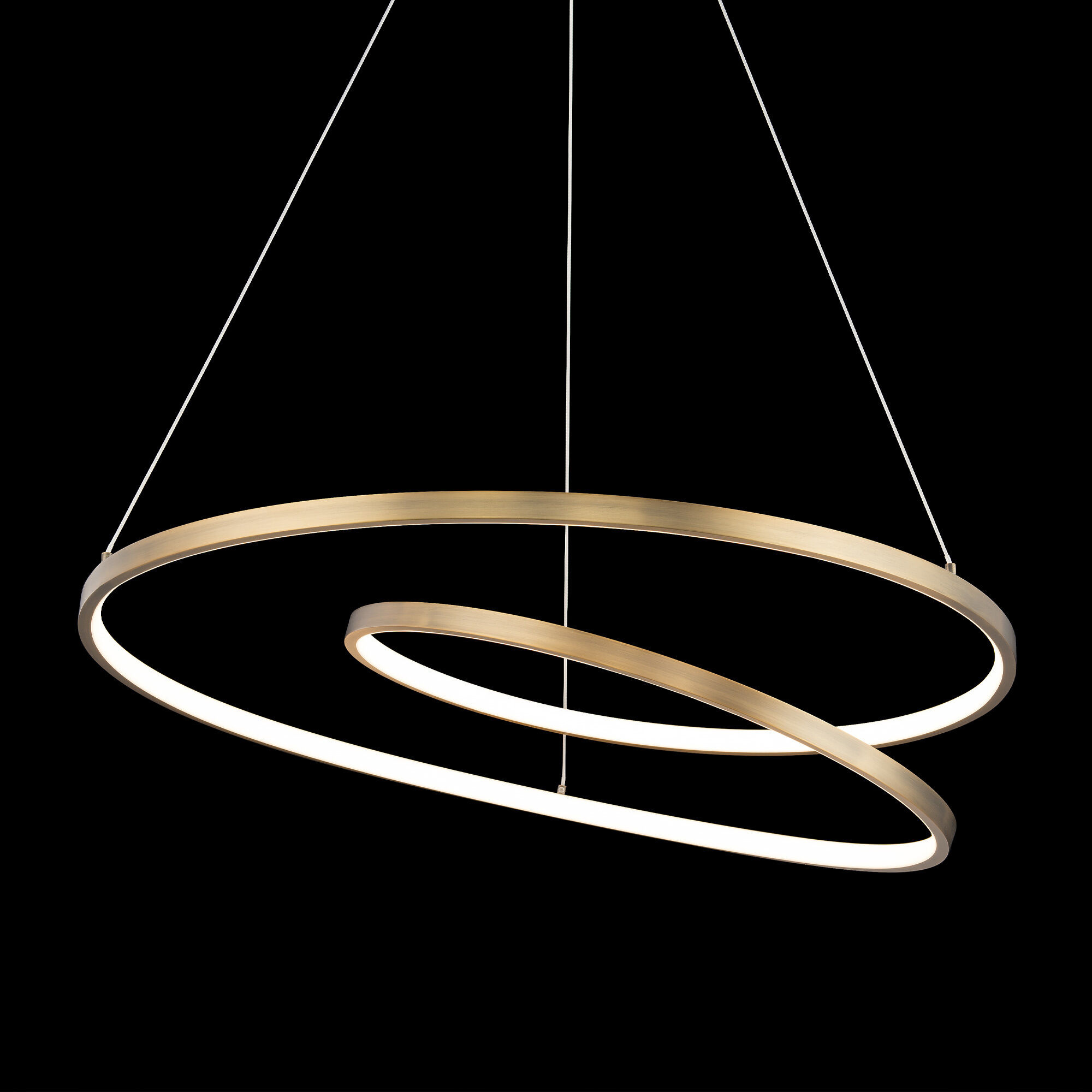 Marques LED 28 inch Aged Brass Pendant Ceiling Light, dweLED