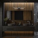Melody LED 32 inch Black Bath Vanity & Wall Light, dweLED