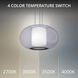 Doma LED 16 inch Black Pendant Ceiling Light in 3500K, dweLED