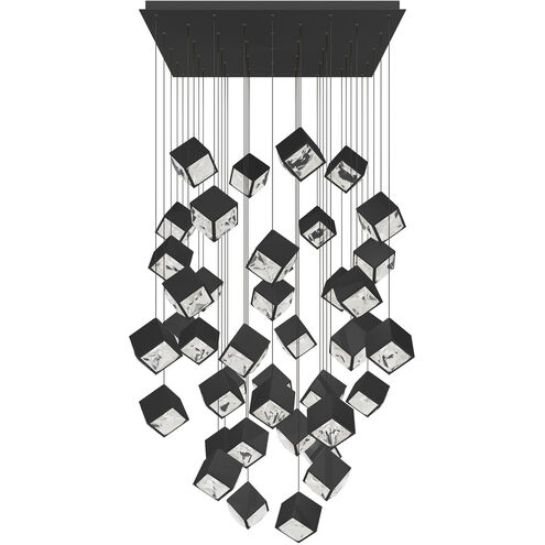 Ice Cube LED 10.25 inch Black Multi-Light Pendant Ceiling Light, dweLED