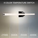 Flatte LED 34 inch Black Chrome Bath Vanity & Wall Light in Black/Chrome, dweLED