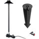 Tiki 12 6.50 watt Black Path Lighting in 3000K, Black on Aluminum, Path and Area Light, WAC Landscape
