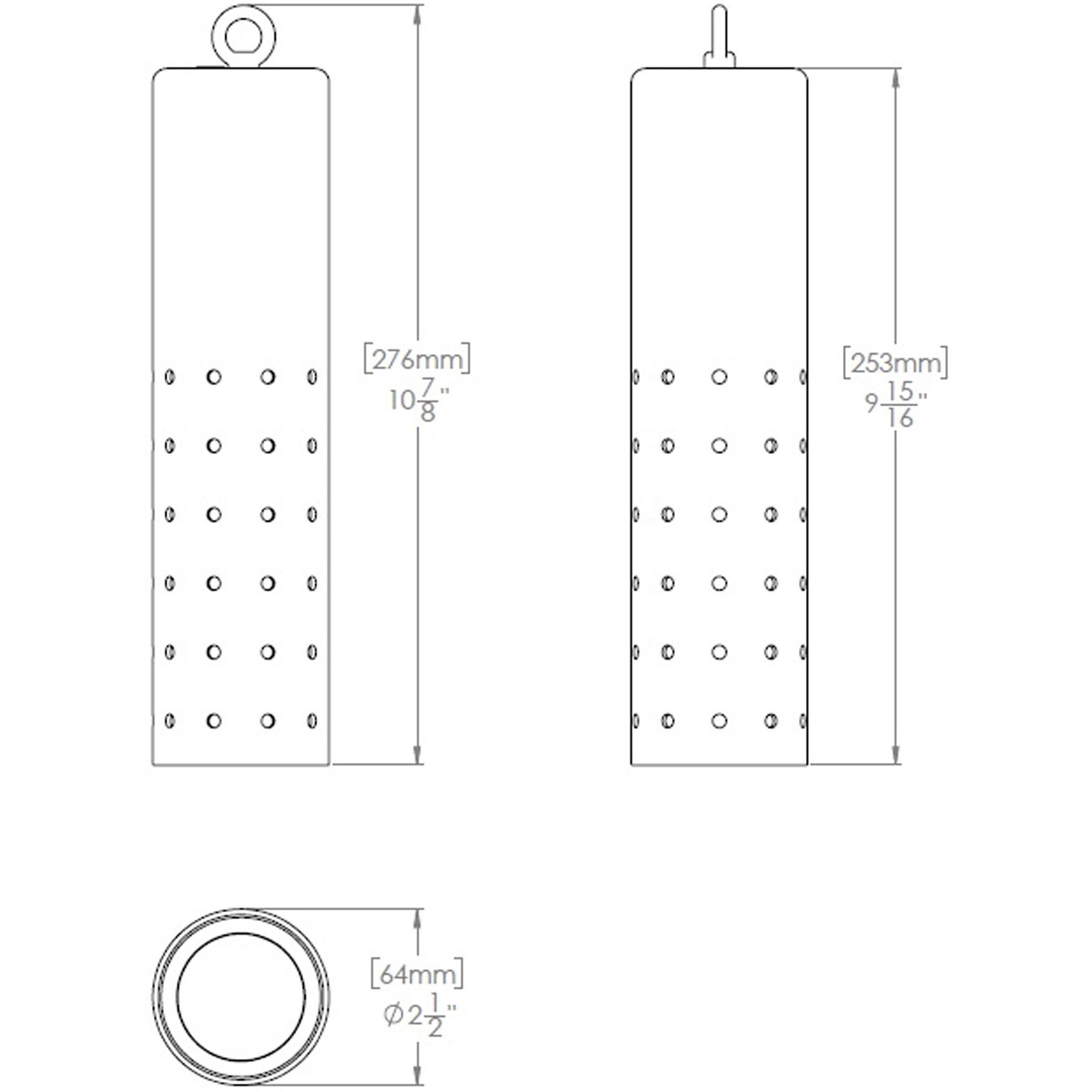 Estrella LED 2.5 inch Black Landscape Hanging Lighting, WAC Landscape