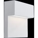 Balance LED 6 inch White Outdoor Wall Light in 3000K, dweLED