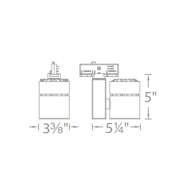 Exterminator II 1 Light 120 Black Track Head Ceiling Light in Flood, 85, 4000K