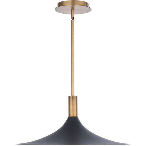 Cochere LED 18 inch Black Gold Aged Brass Pendant Ceiling Light, dweLED