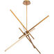 Parallax LED 39 inch Aged Brass Pendant Ceiling Light in 39in, dweLED