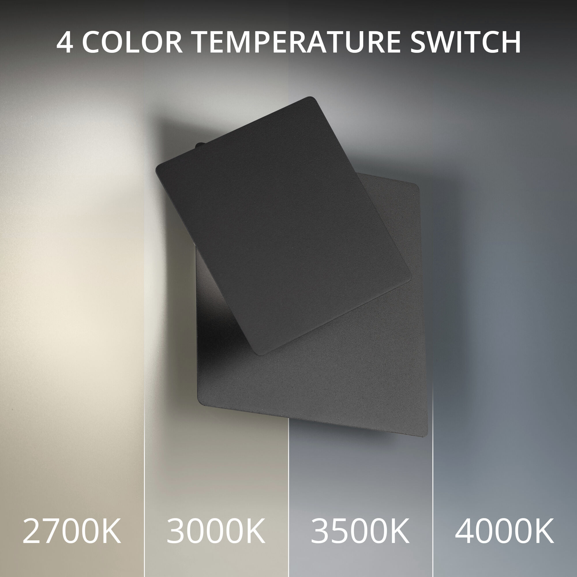 Greet Wall Sconce Wall Light in 2700K, Black, dweLED