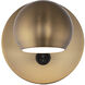 Duplex Reading Light Wall Light in Aged Brass, dweLED