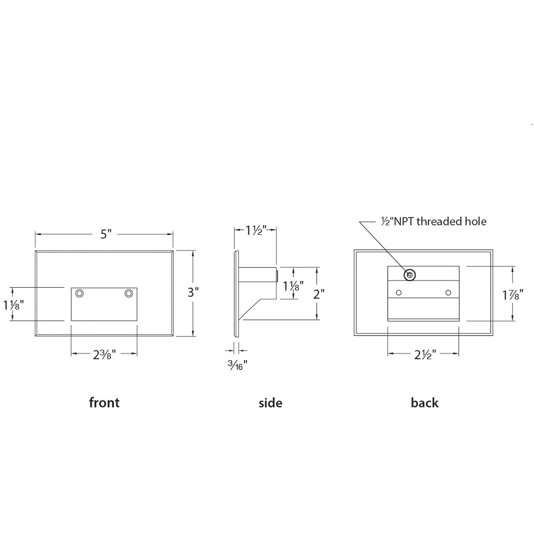Tyler 120 3.8 watt White Step and Wall Lighting in 3000K, WAC Lighting