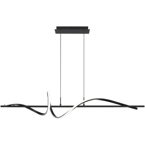 Corkscrew Linear Pendant Ceiling Light in 3500K, dweLED