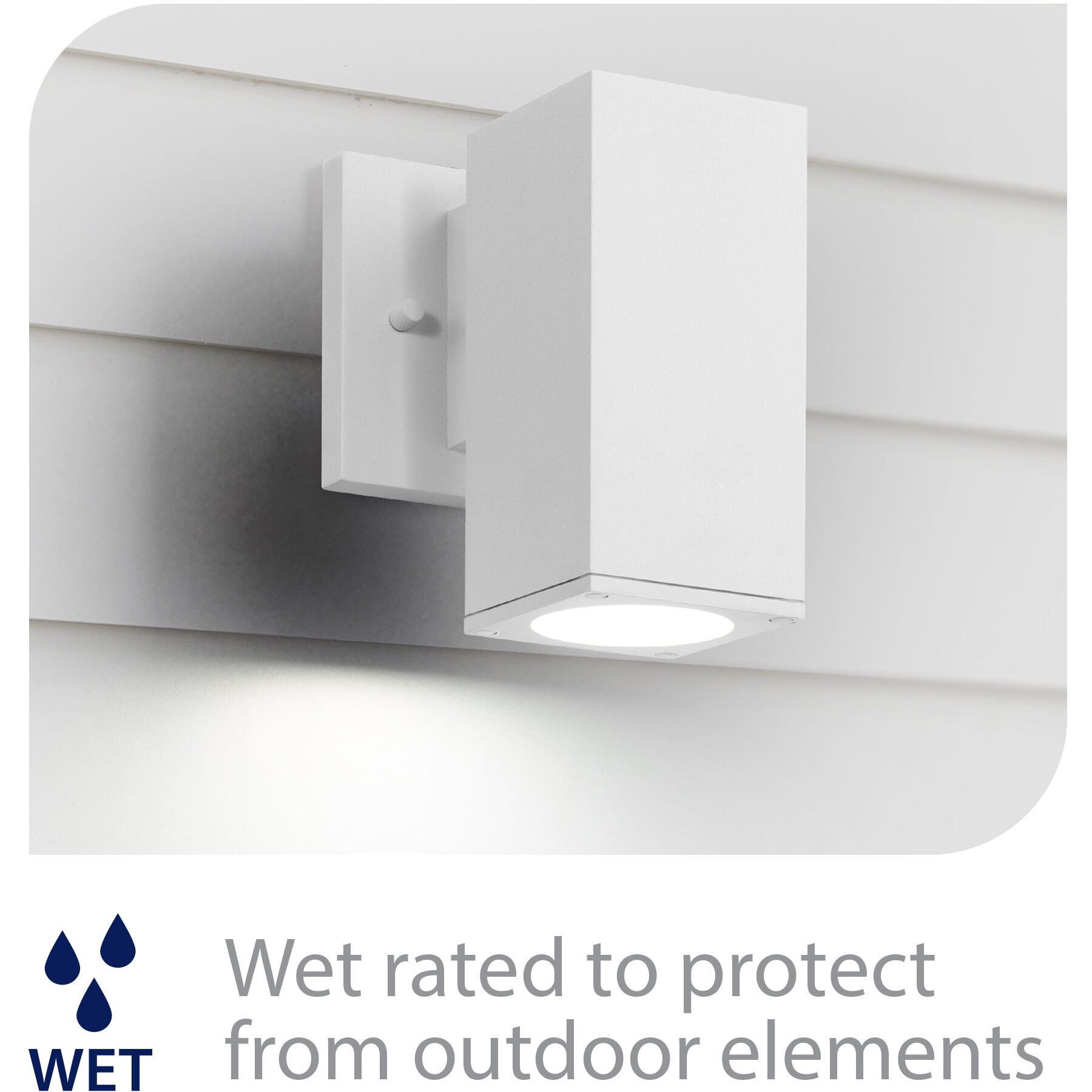 Cubix LED 6.75 inch White Outdoor Wall Lighting in 3000K, WAC Limited