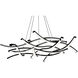 Divergence 9 Light 43.75 inch Black Chandelier Ceiling Light, dweLED