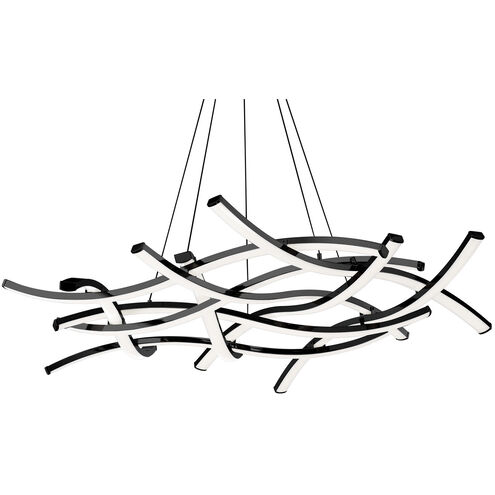 Divergence 9 Light 43.75 inch Black Chandelier Ceiling Light, dweLED