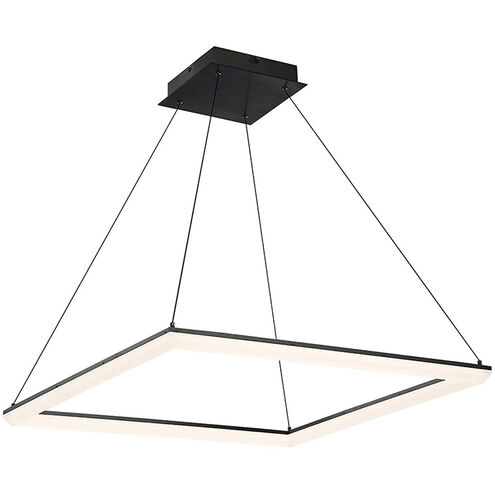 Frame LED 28 inch Black Pendant Ceiling Light in 1, 28in, dweLED