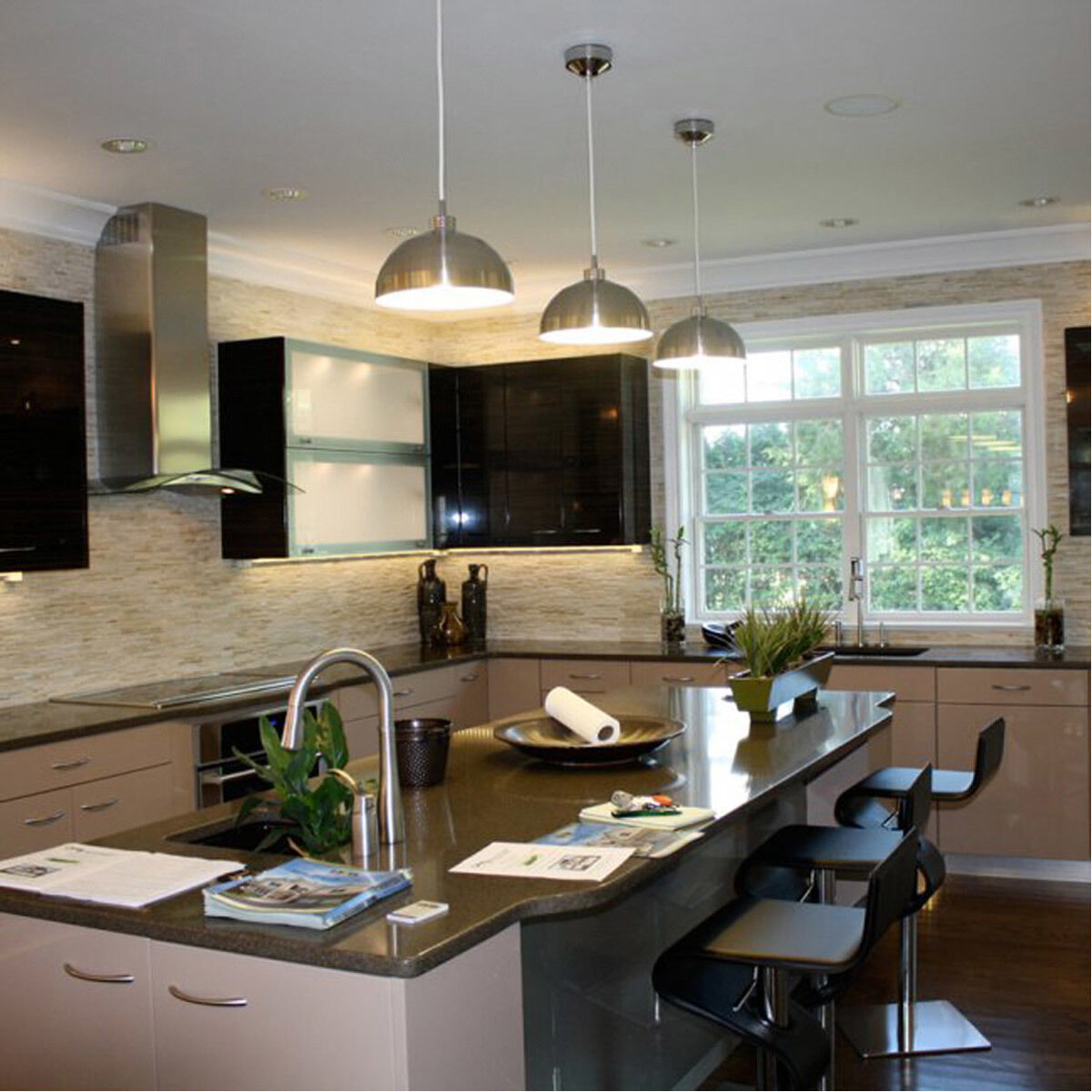 Cosmopolitan 1 Light 6.5 inch Brushed Nickel Pendant Ceiling Light