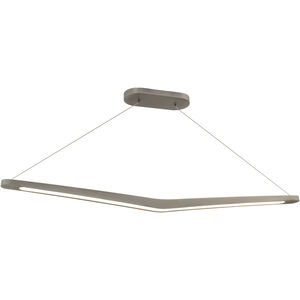 Alleron Linear Pendant Ceiling Light in 4000K, Brushed Nickel, dweLED