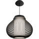 Poppin LED 16 inch Black Outdoor Pendant, dweLED