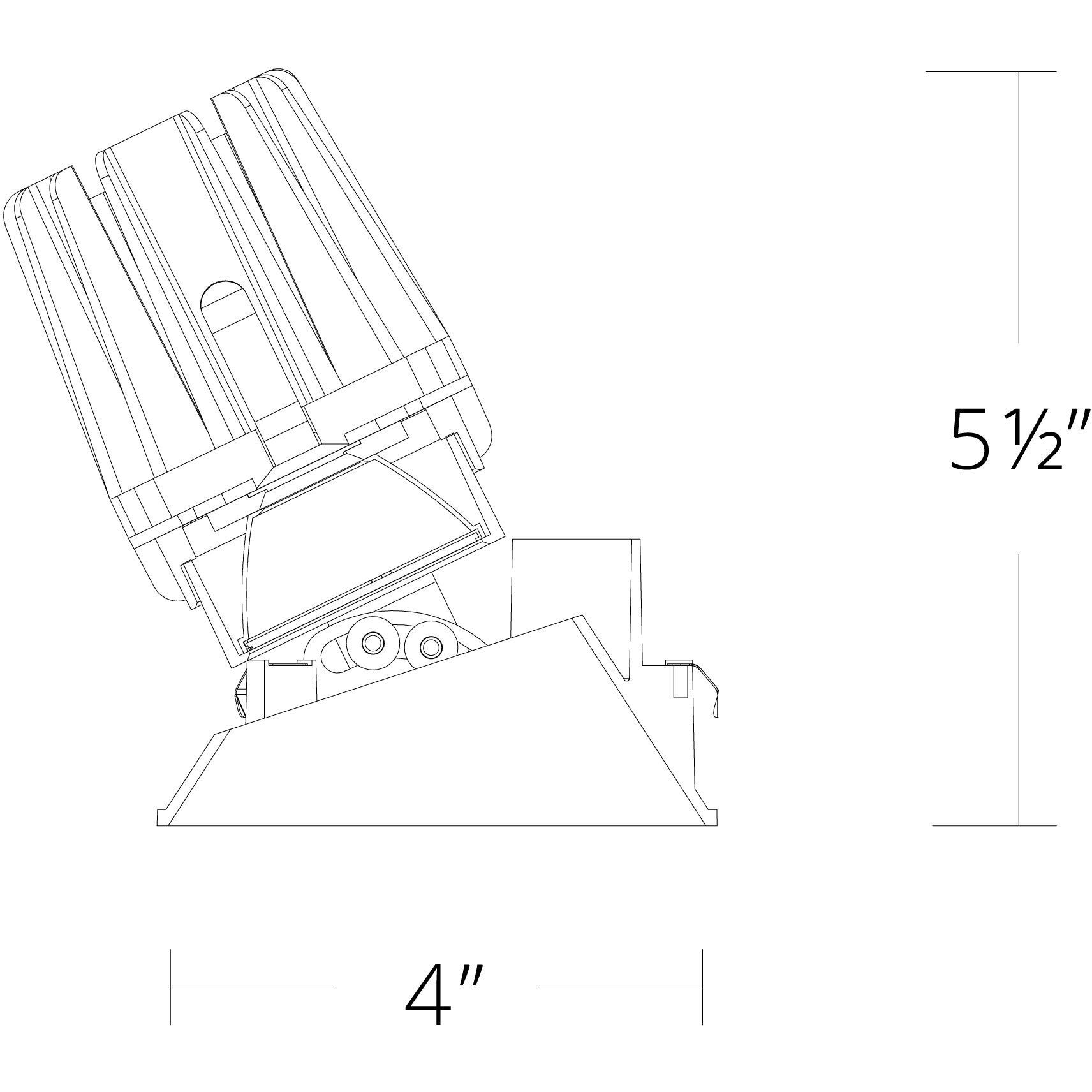 FQ Integrated LED White Recessed Trim in 1800-3000K, 4" LED