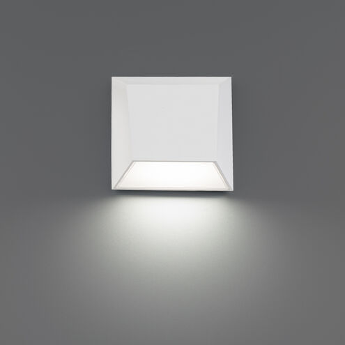 Atlantis LED 6 inch White Outdoor Wall Light in 3000K, dweLED