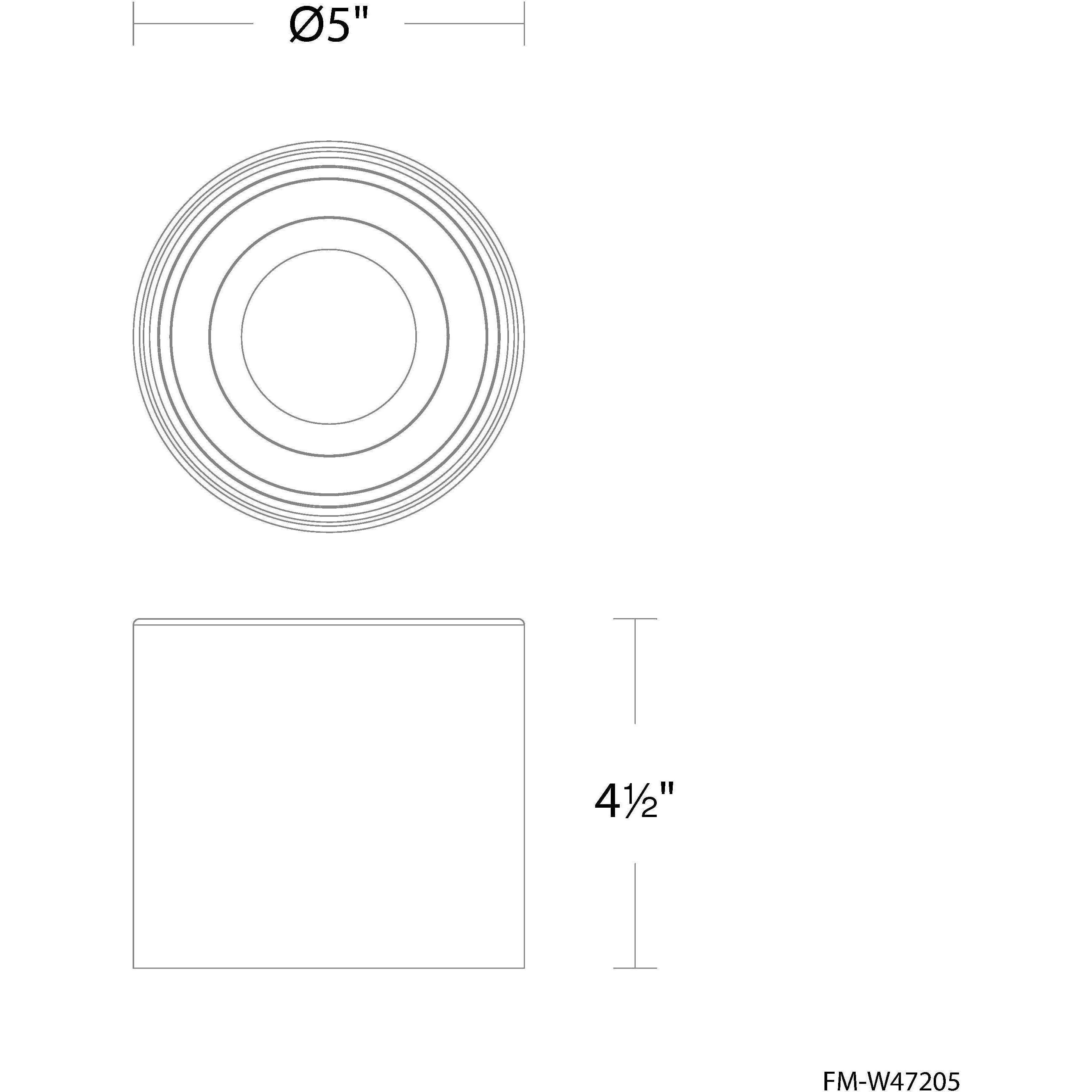 Downtown LED 5 inch White Flush Mount Ceiling Light in 3000K, dweLED