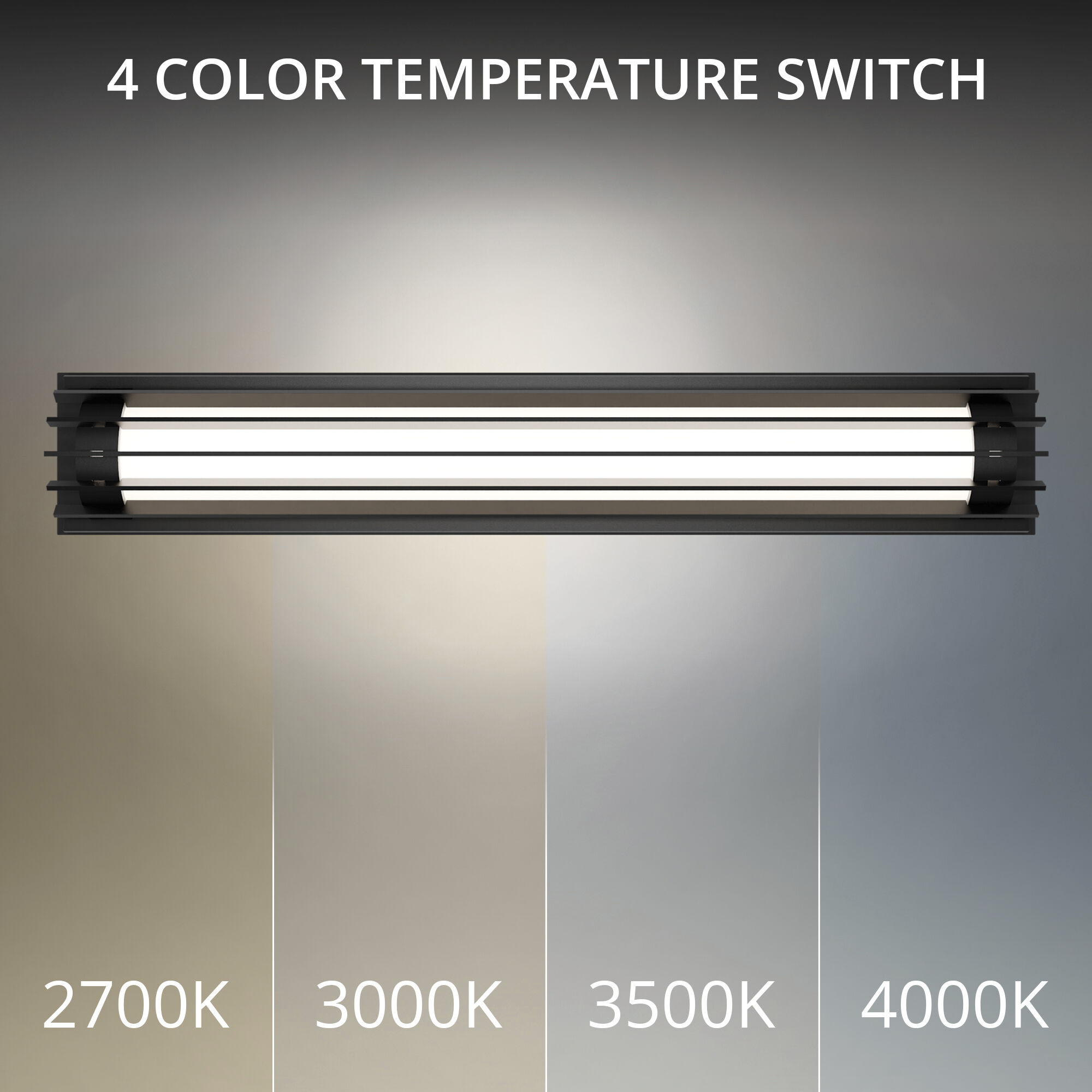 Moline LED 32 inch Black Outdoor Wall Light in 4000K, dweLED