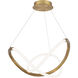 Solo LED 23.63 inch Aged Brass Chandelier Ceiling Light, dweLED