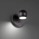 Duplex 1 Light 5 inch Black Reading Light Wall Light