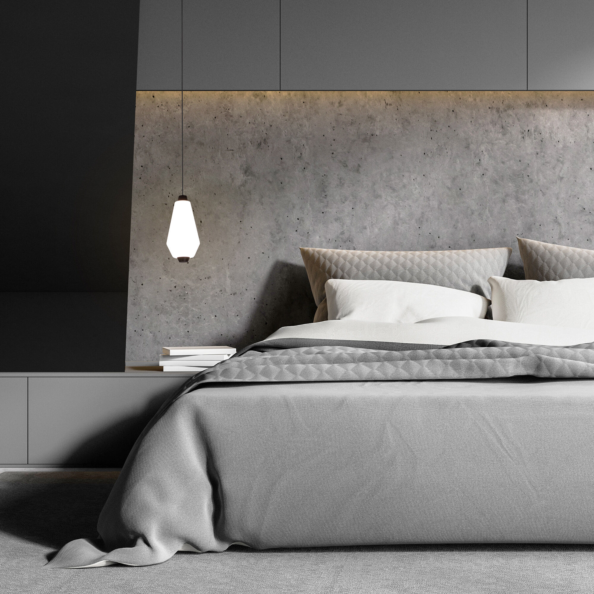 Amelia LED 7 inch Black Mini-Pendant Ceiling Light, dweLED