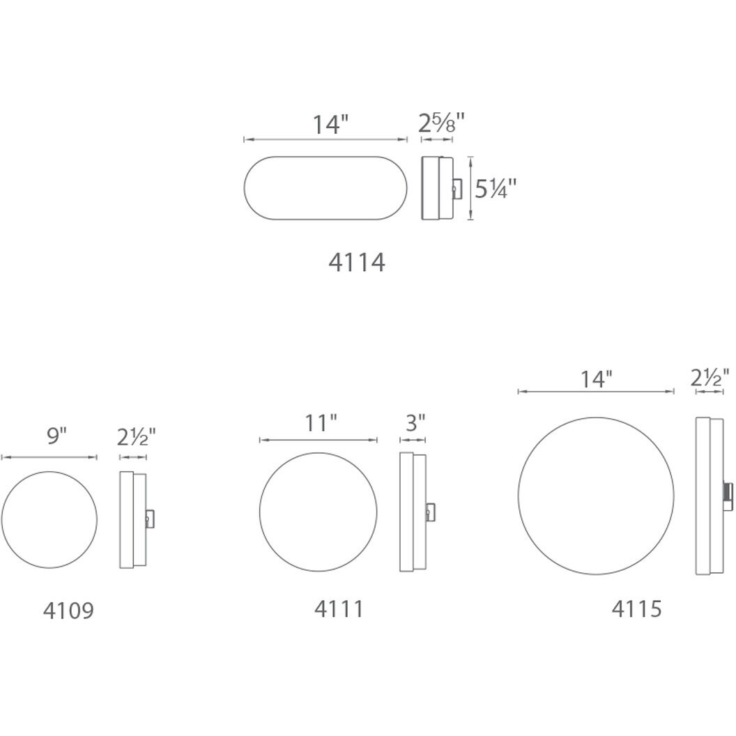 Slice LED 11 inch Brushed Nickel Flush Mount Ceiling Light in 3000K, dweLED