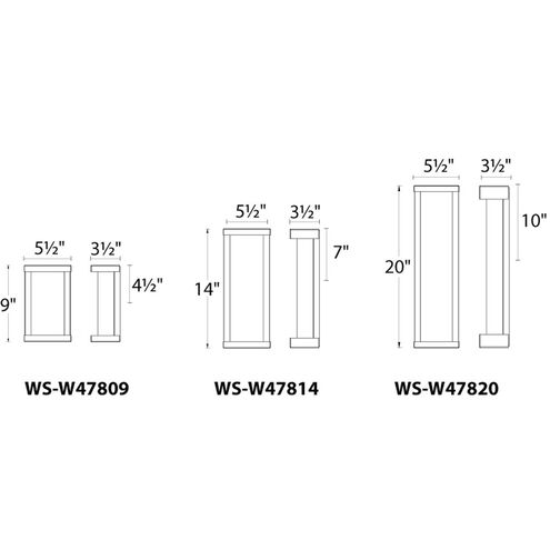 Case LED 9 inch Black Outdoor Wall Light, dweLED