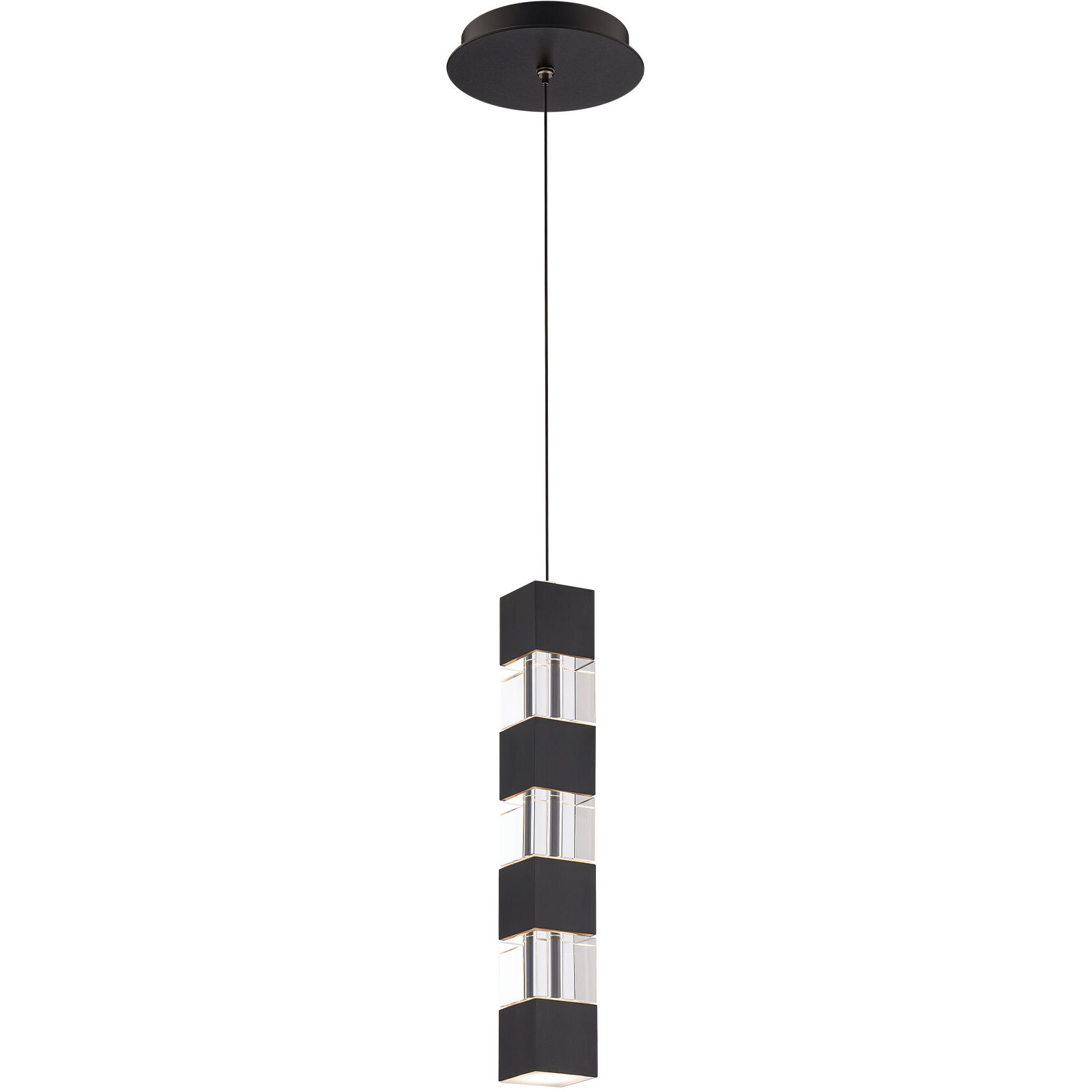Super Star LED 2 inch Black Pendant Ceiling Light in 3000K, dweLED