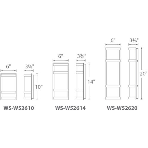 Latitude LED 14 inch Black Outdoor Wall Light, dweLED