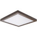 Square LED 5 inch Bronze Flush Mount Ceiling Light in 3500K