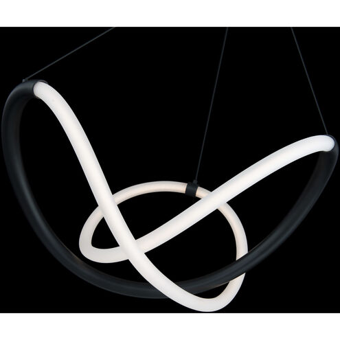 Solo LED 23.63 inch Black Chandelier Ceiling Light, dweLED