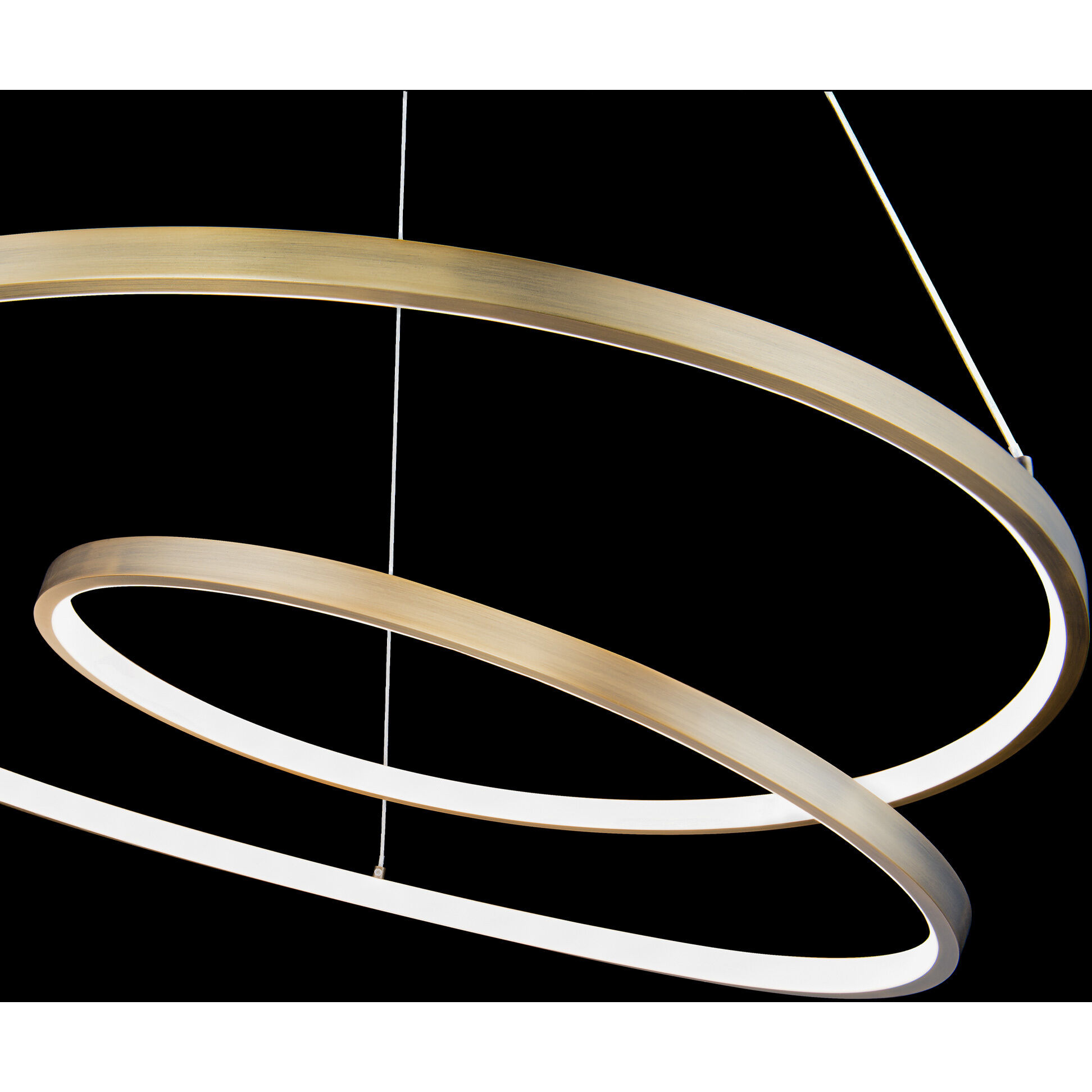 Marques LED 28 inch Aged Brass Pendant Ceiling Light, dweLED