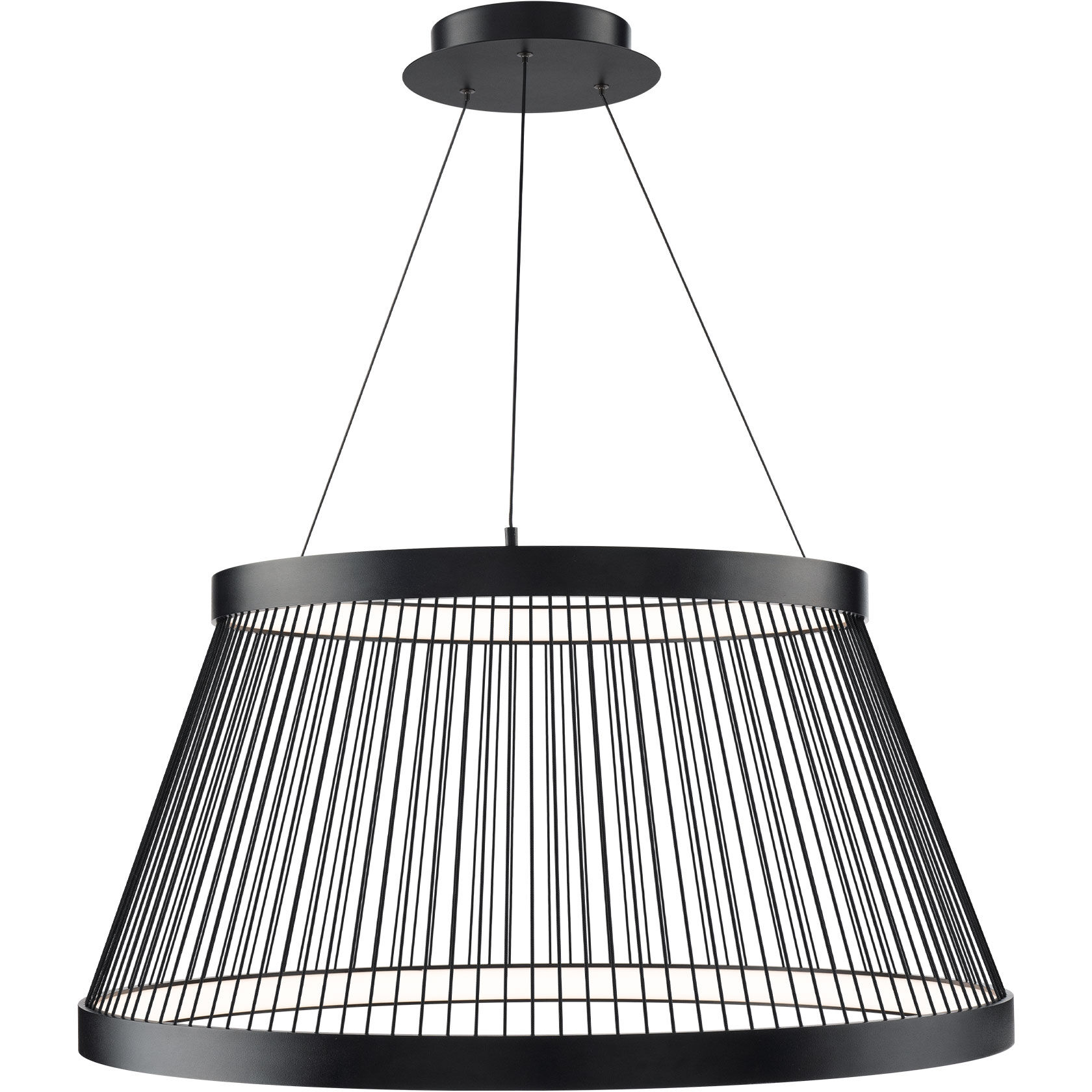 Grohle LED 31.13 inch Black Pendant Ceiling Light in 2700K, dweLED
