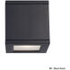 Rubix LED 5 inch Black Outdoor Wall Light
