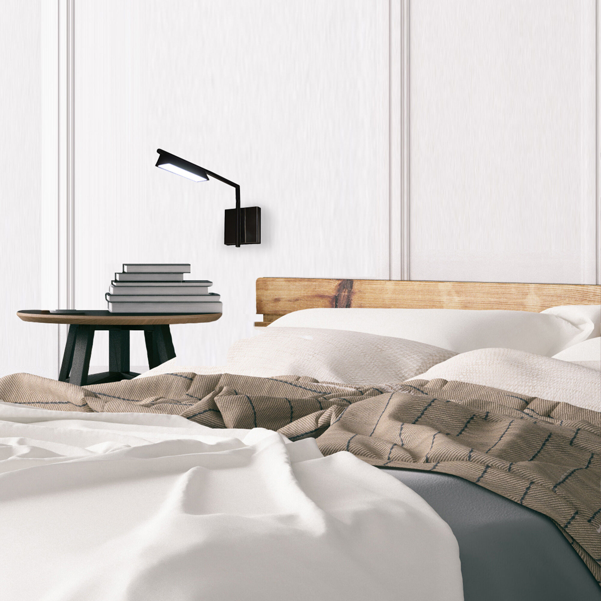 Brushed nickel shop headboard