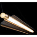 Pavilion 1 Light 44.13 inch Black/Aged Brass Linear Pendant Ceiling Light, dweLED
