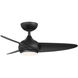 Loft 38 inch Matte Black Downrod Ceiling Fans, Smart Fan