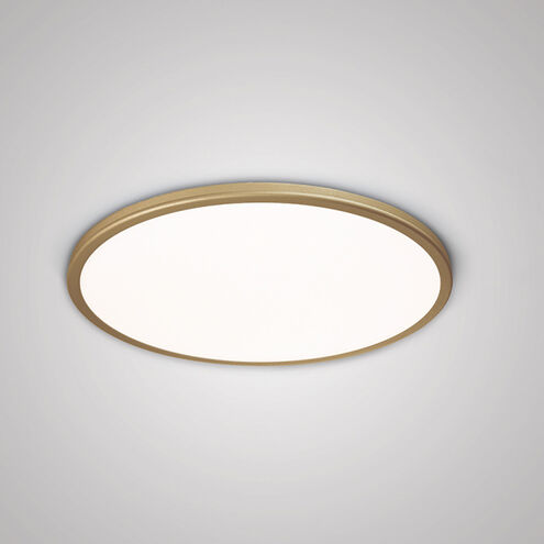 Geos LED 15 inch Brass Flush Mount Ceiling Light in 3000K, dweLED