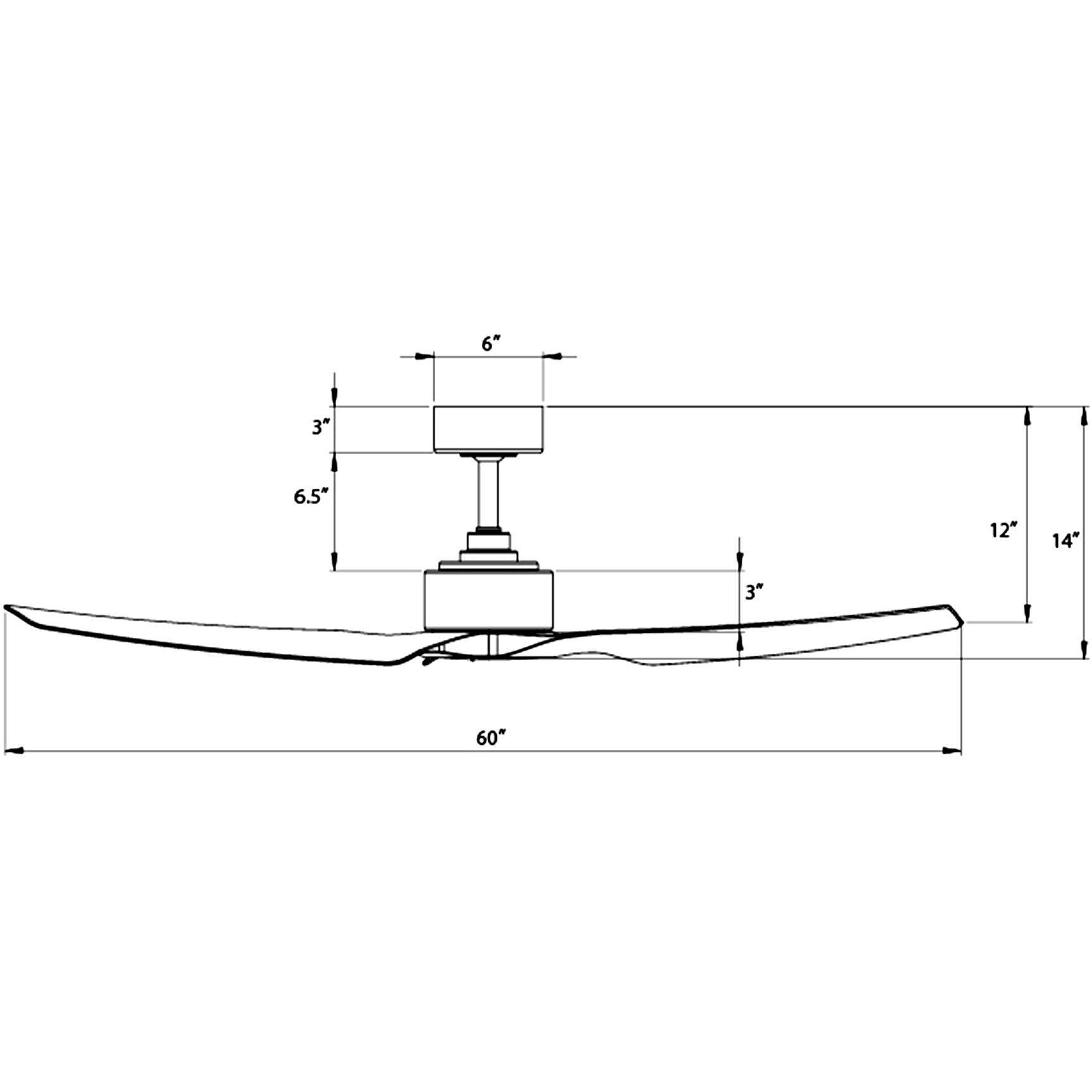 Stella 60 inch Soft Brass Matte Black with Matte Black Blades Downrod Ceiling Fans, Smart Fan