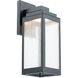 Amherst LED 14 inch Black Outdoor Wall Light, dweLED