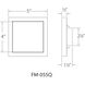Square LED 5 inch White Flush Mount Ceiling Light in 3000K