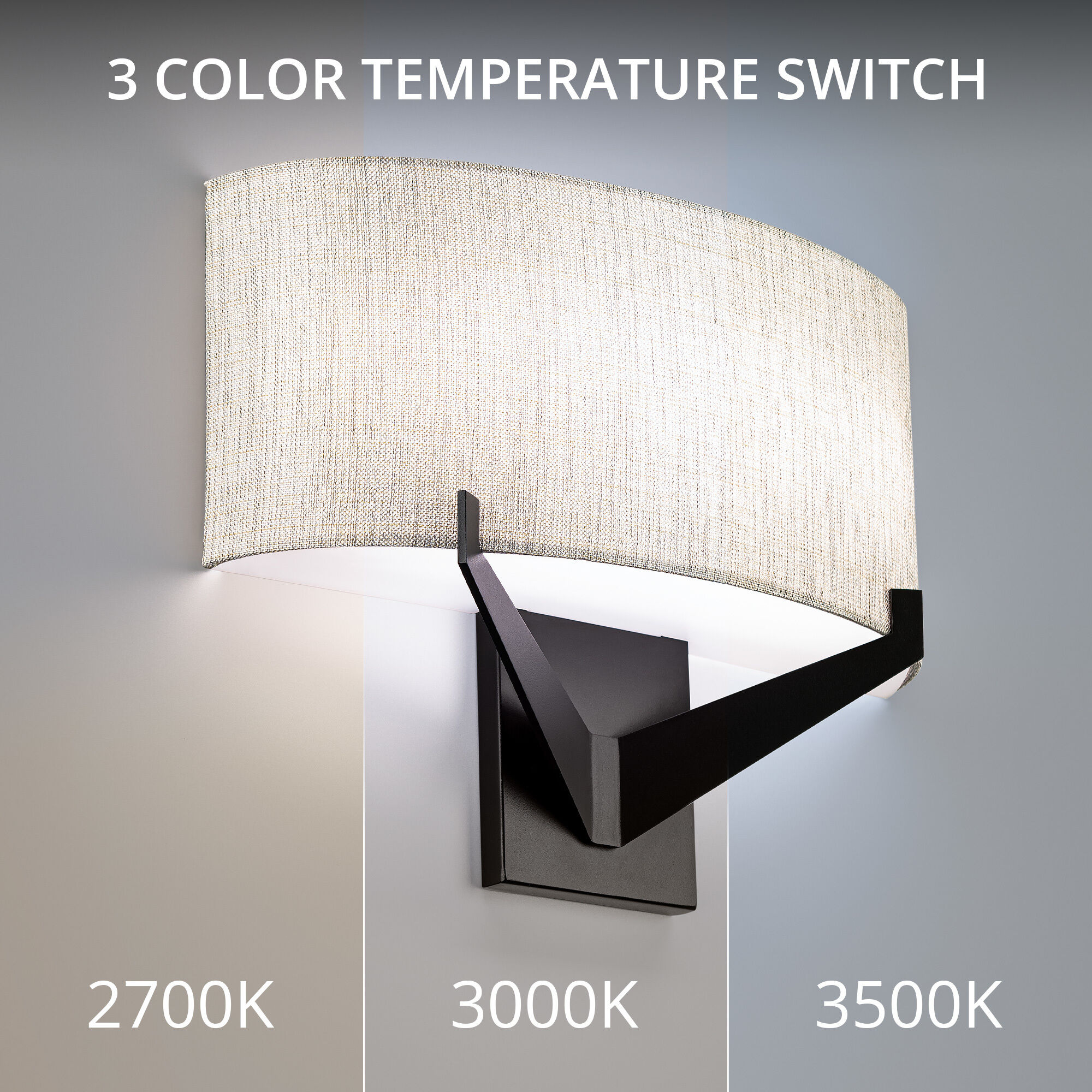 Fitzgerald Wall Sconce Wall Light in 3000K, Black, dweLED