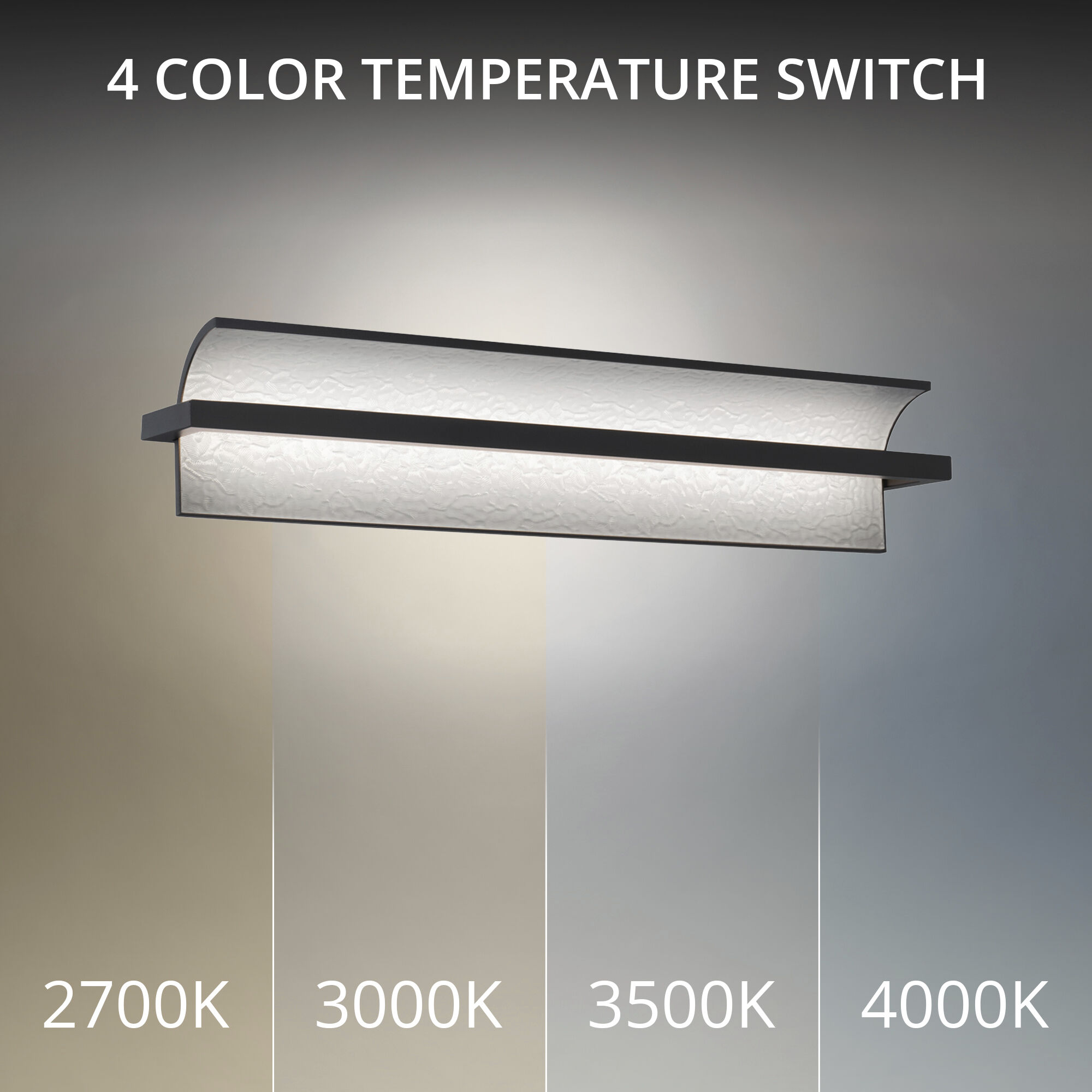 Shard LED 24 inch Black Bath Vanity & Wall Light in 2700K, dweLED