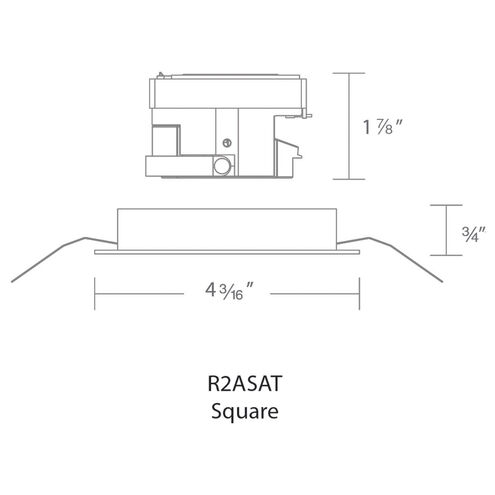 Aether Brushed Nickel Recessed Downlight in 90, 3000K