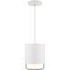 Cloak LED 6.75 inch White Pendant Ceiling Light in 3500K, dweLED